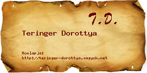 Teringer Dorottya névjegykártya